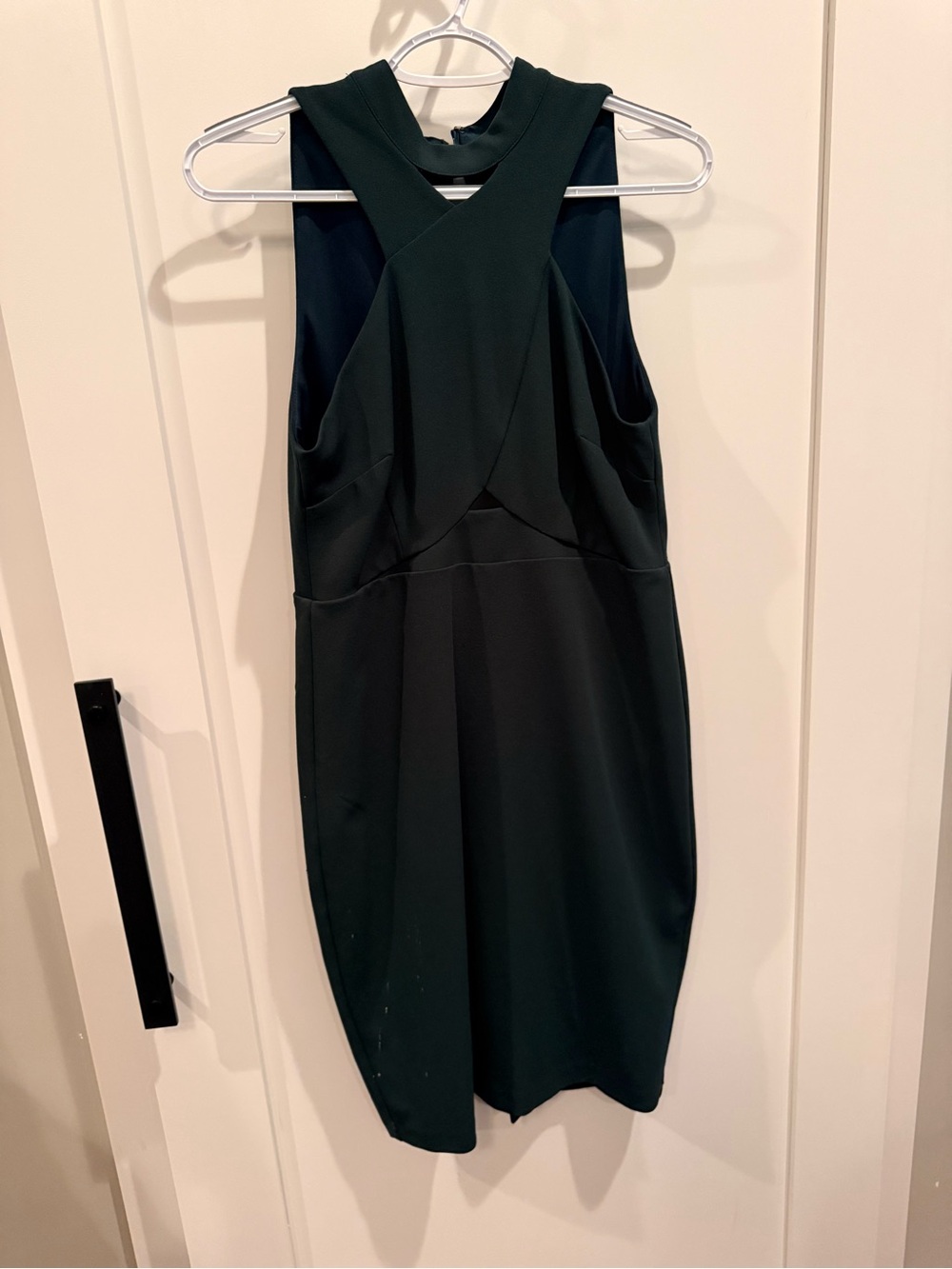 GUESS Dark Green Cutout Bodycon Dress Size 6 Sleeveless Midi
